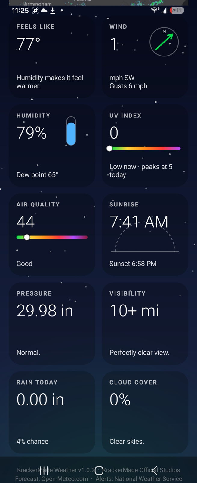 Krackermade weather app