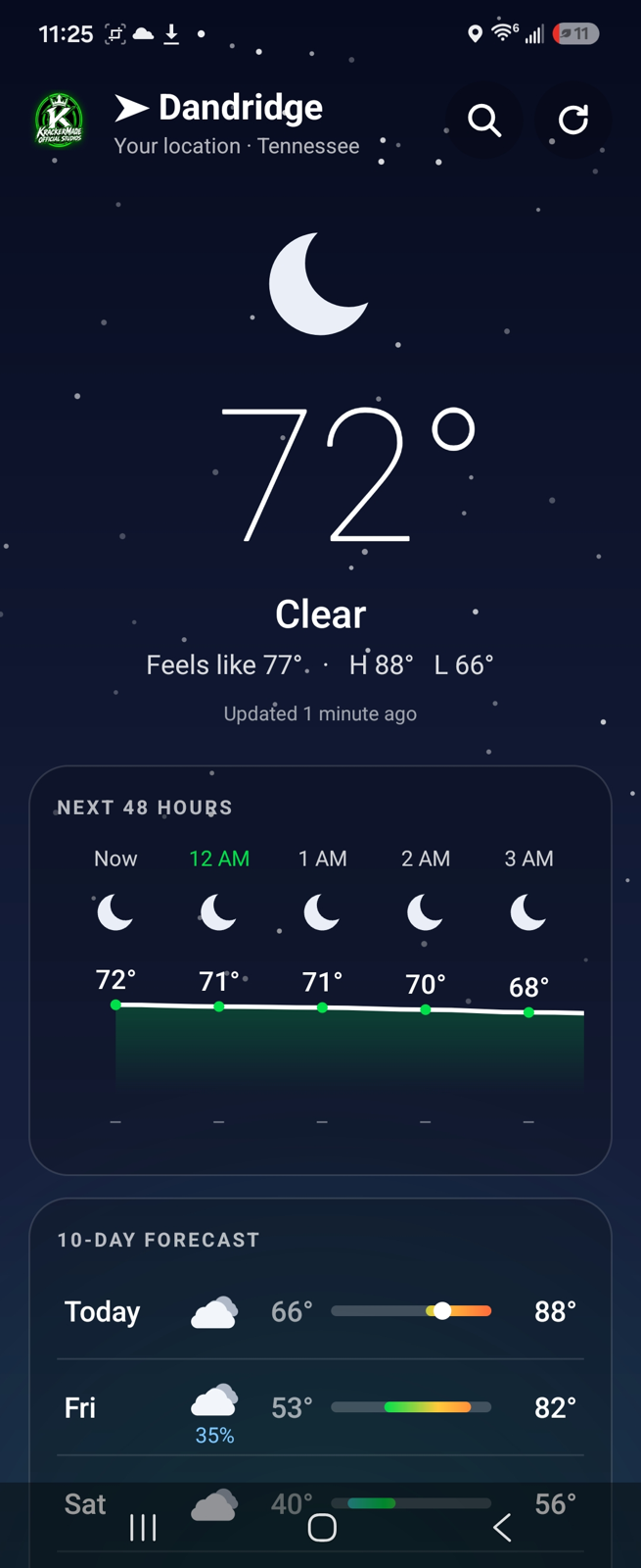 Krackermade weather app