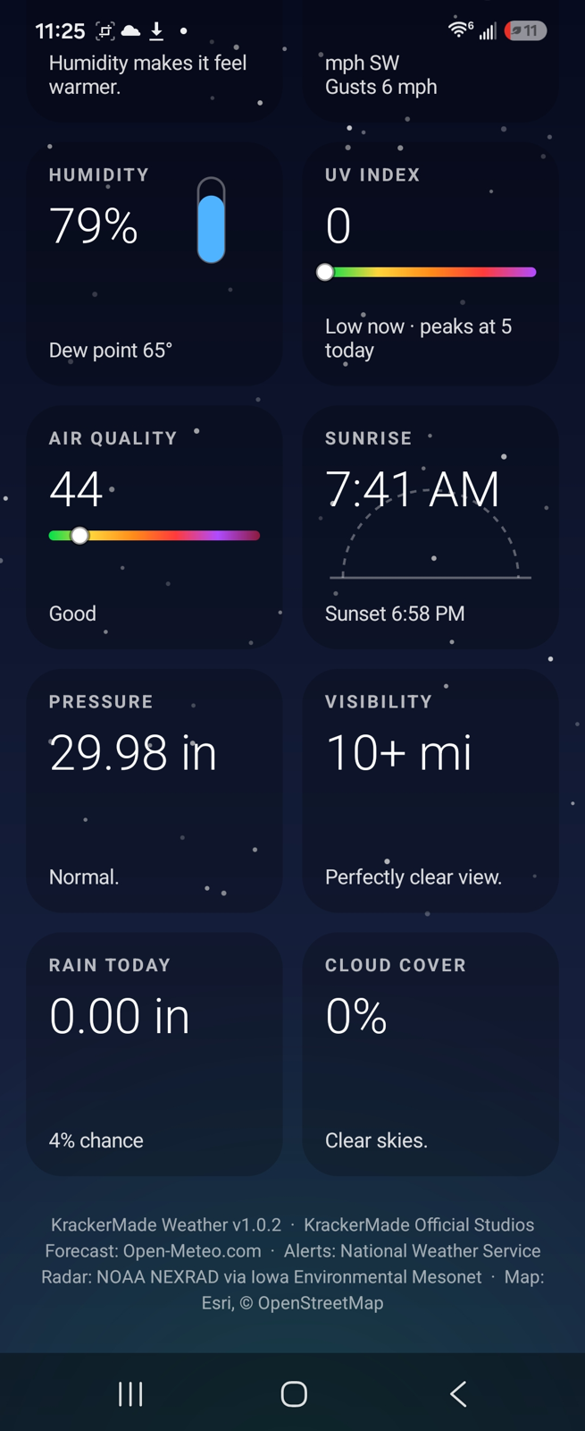 Krackermade weather app